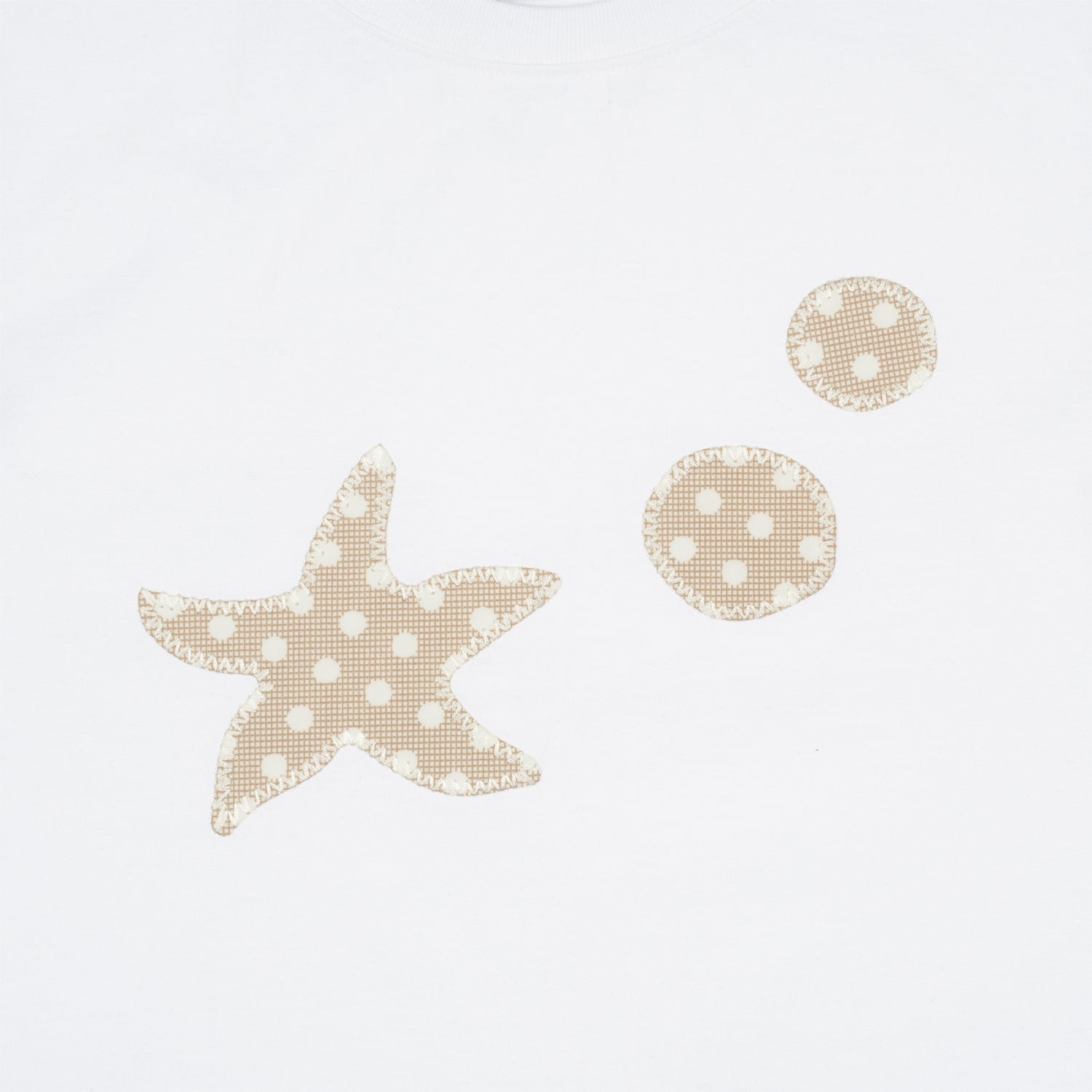 (w) TCM starfish dot patch T (white)