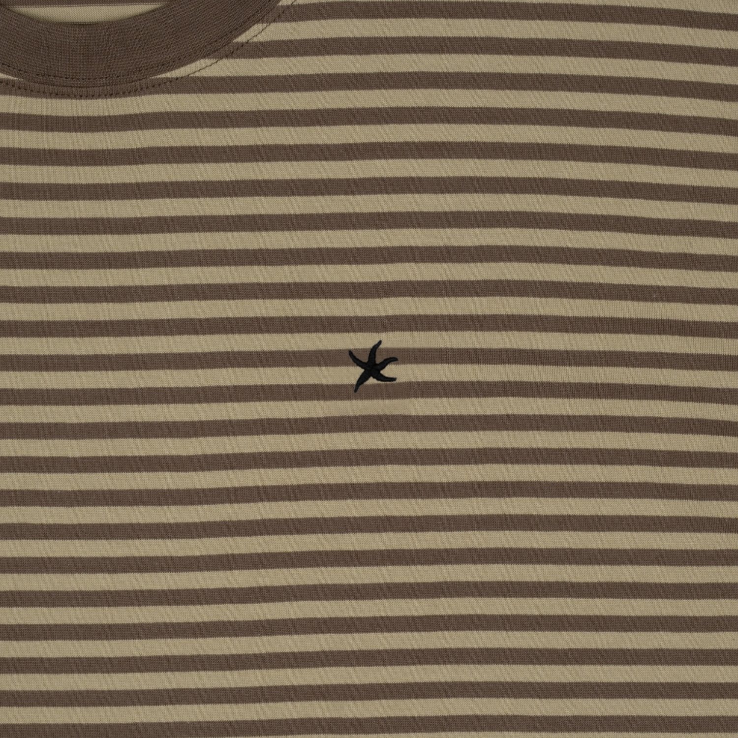 TCM mini logo stripe ringer T (brown)