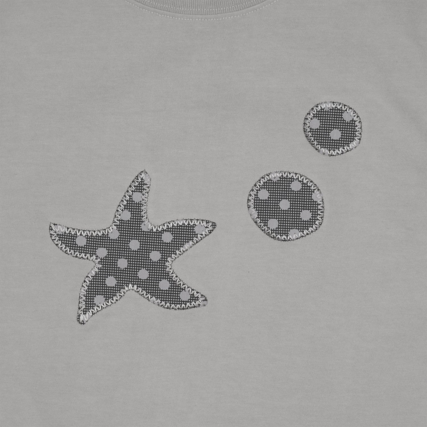 (w) TCM starfish dot patch T (grey)