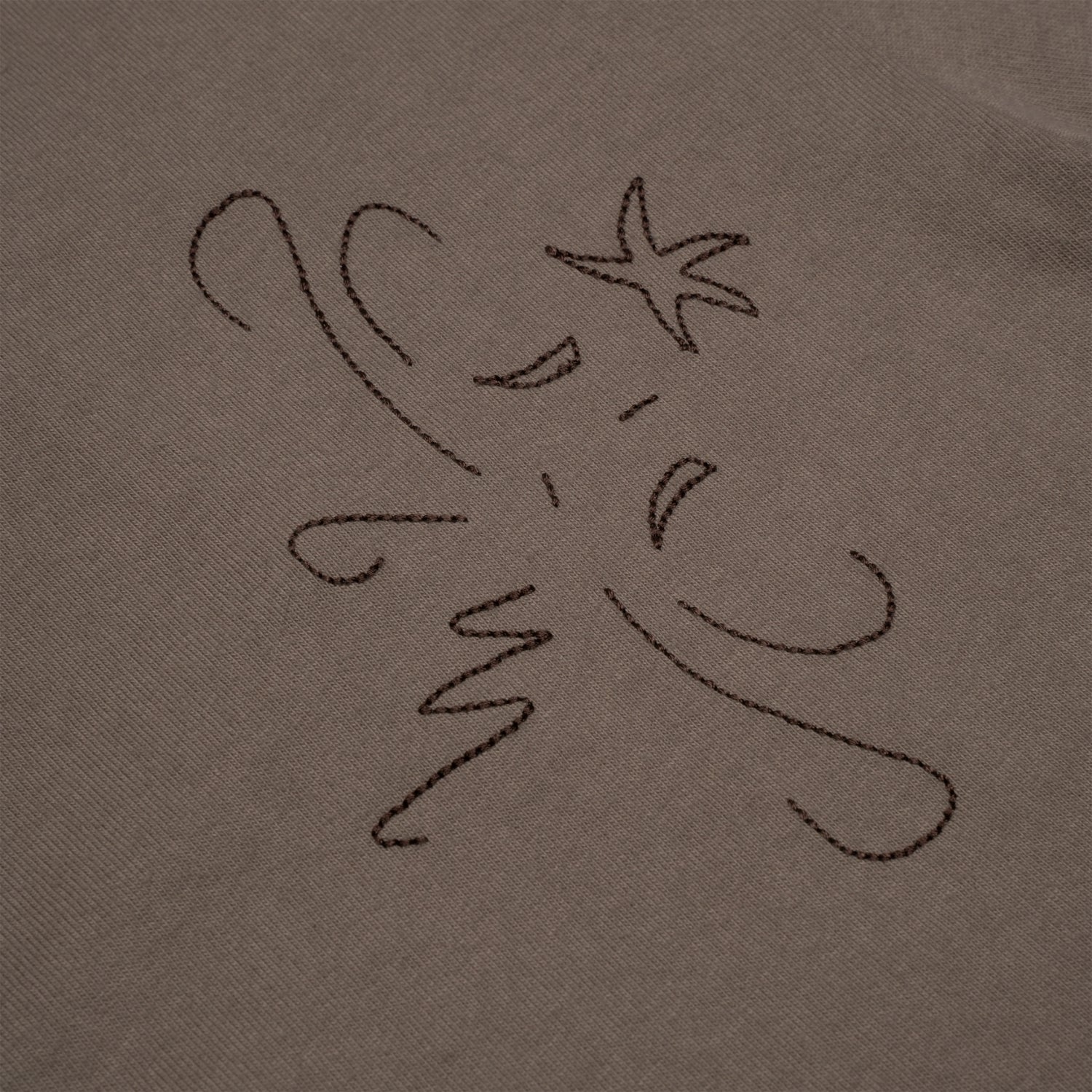 (w) TCM stitch side henly neck T (brown)