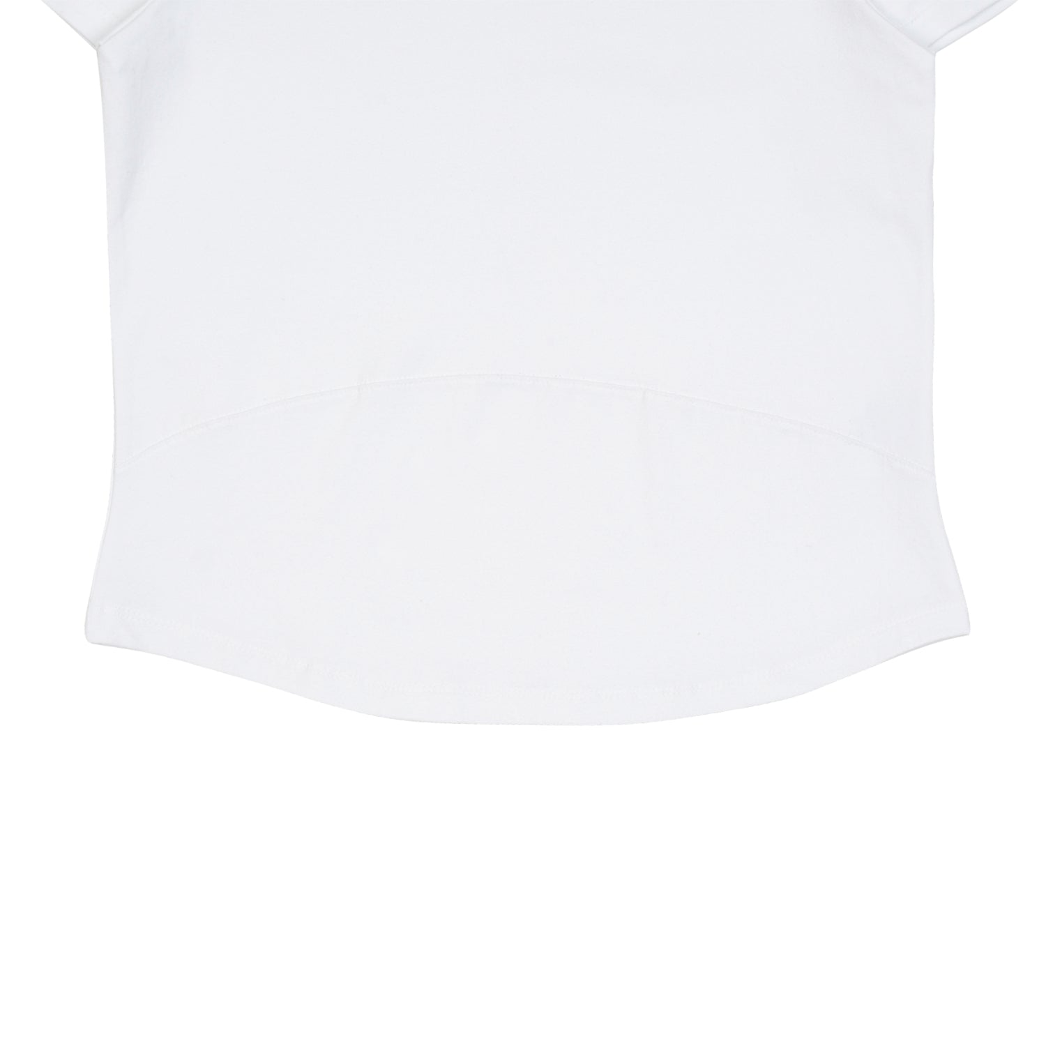 (w) TCM mini logo curved T (white)