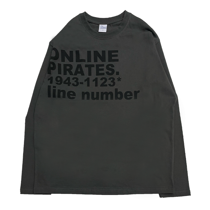 TCM charcoal long sleeve minimalist unisex top