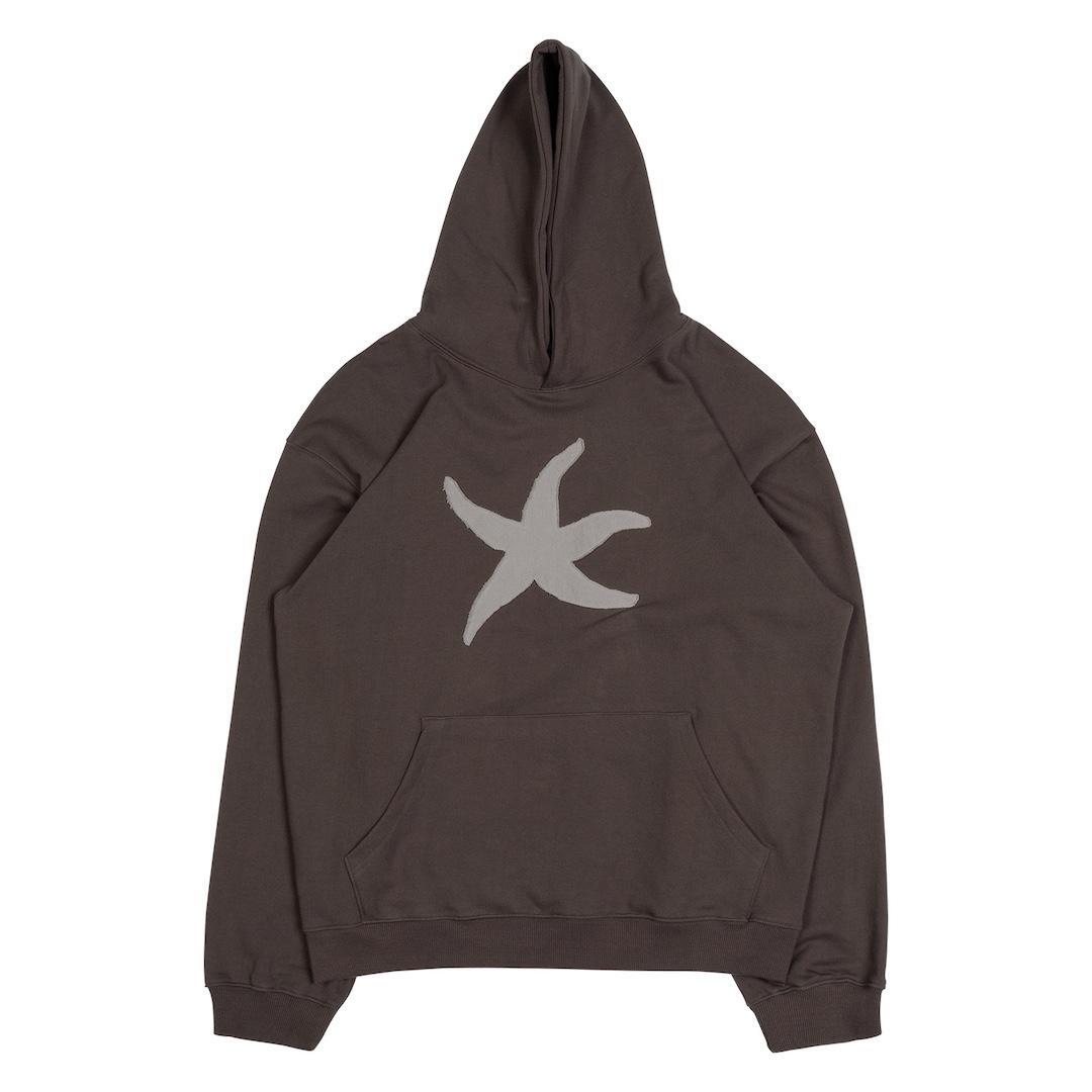 TCM vintage starfish hoodie brown minimalist co...
