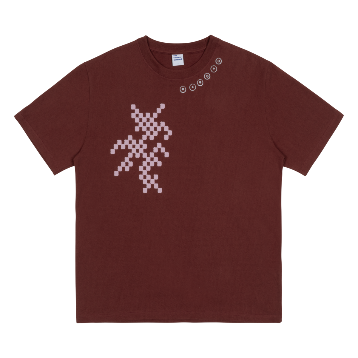 TCM checker T burgundy cotton minimalist tee