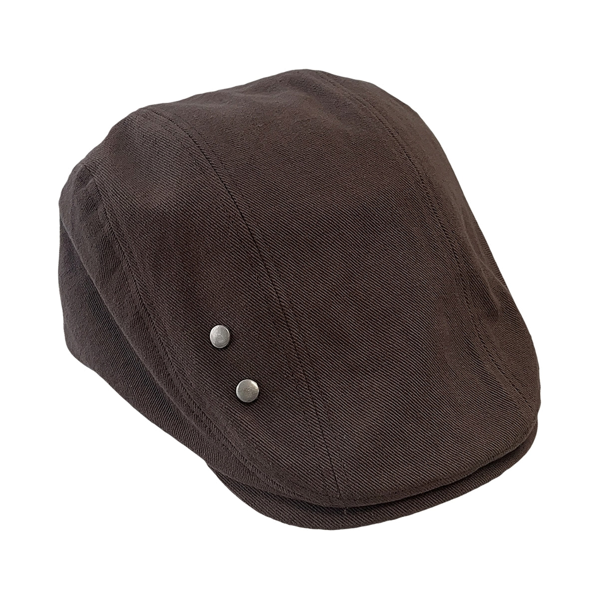 TCM brown mini logo hunting cap minimalist cotton