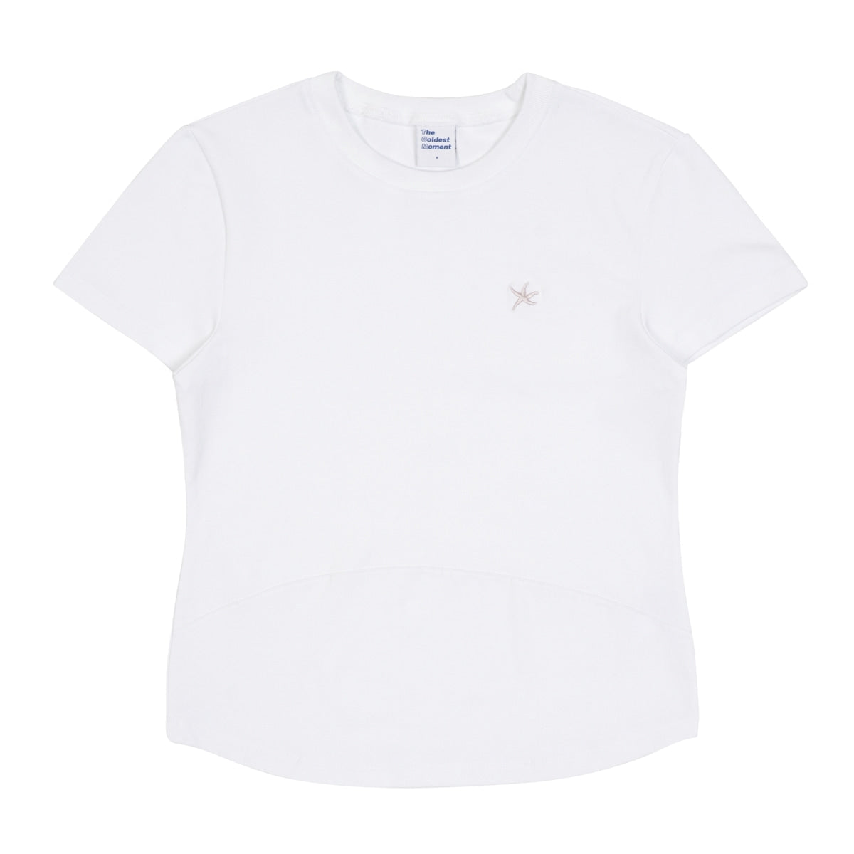 TCM mini logo white cotton t-shirt for women