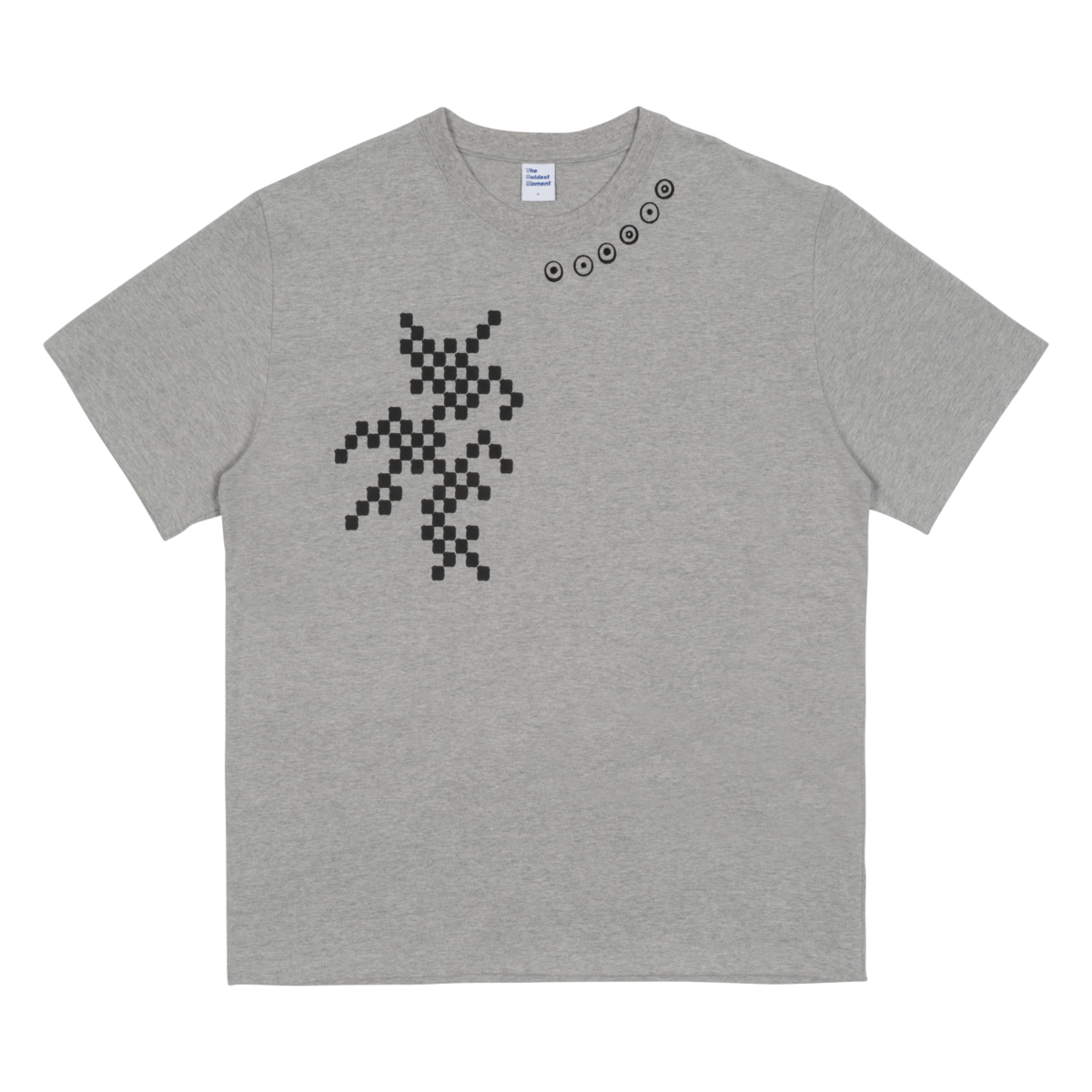 TCM grey checker T shirt minimalist cotton comfort