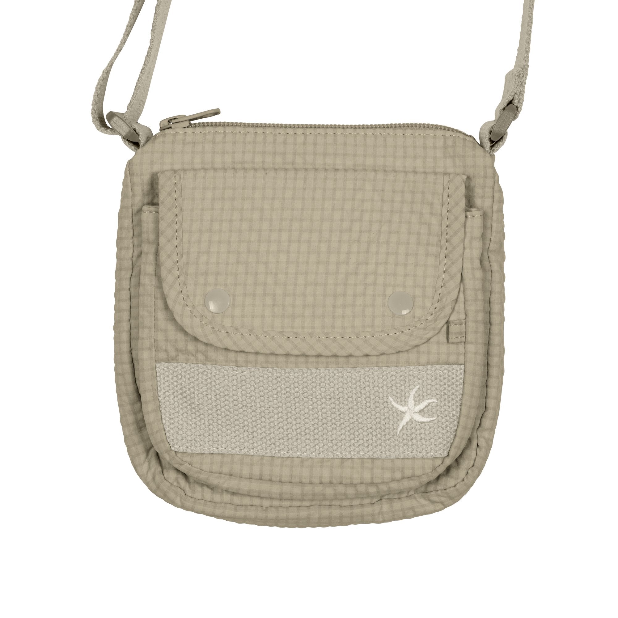 TCM check nylon cross bag (beige)
