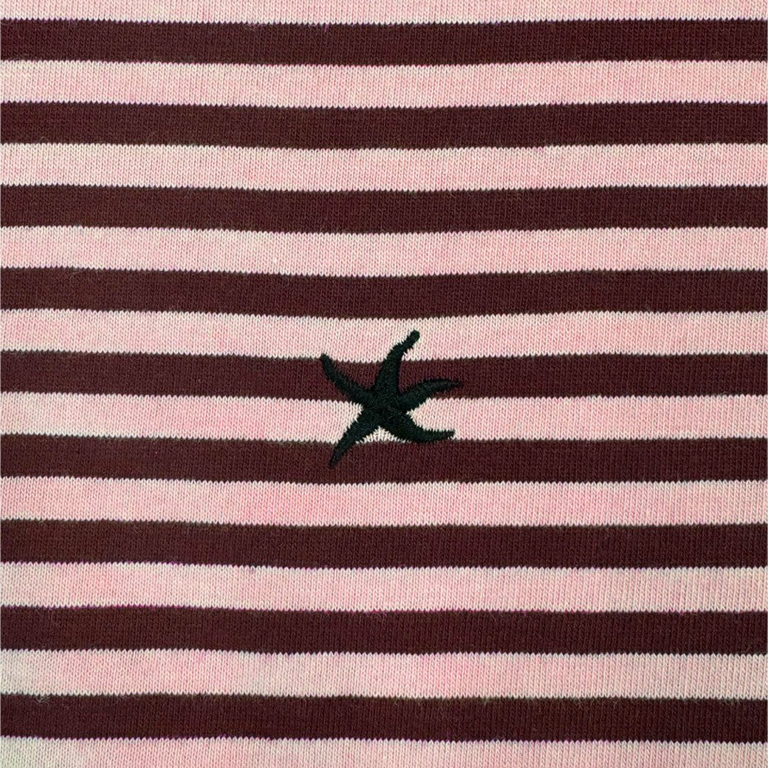 TCM mini logo stripe long sleeve (pink/red)