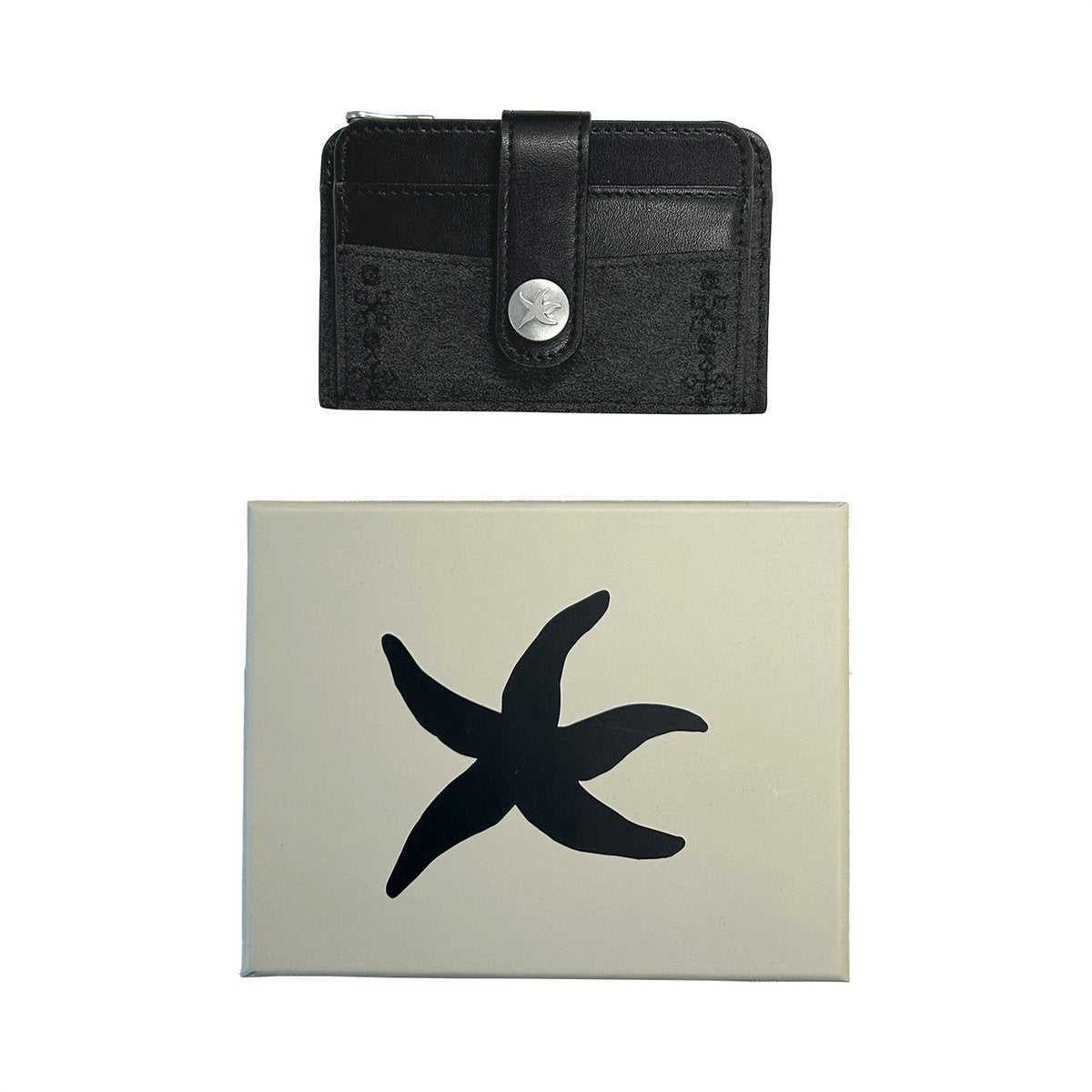 TCM suade buckle card wallet (black)