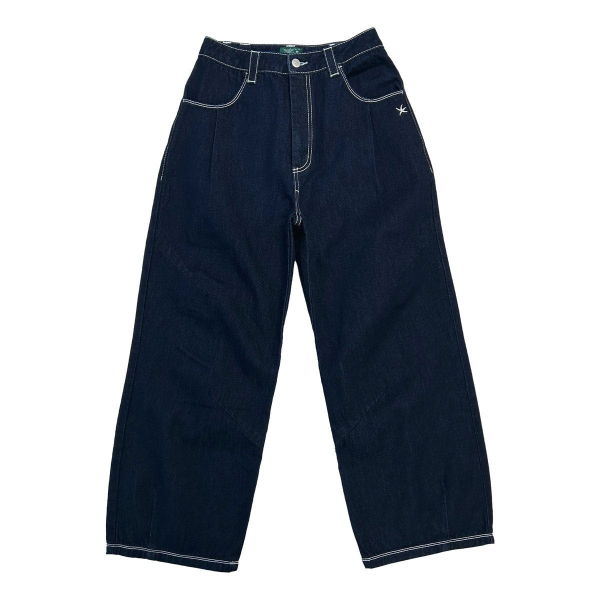 TCM back logo denim pants (navy)