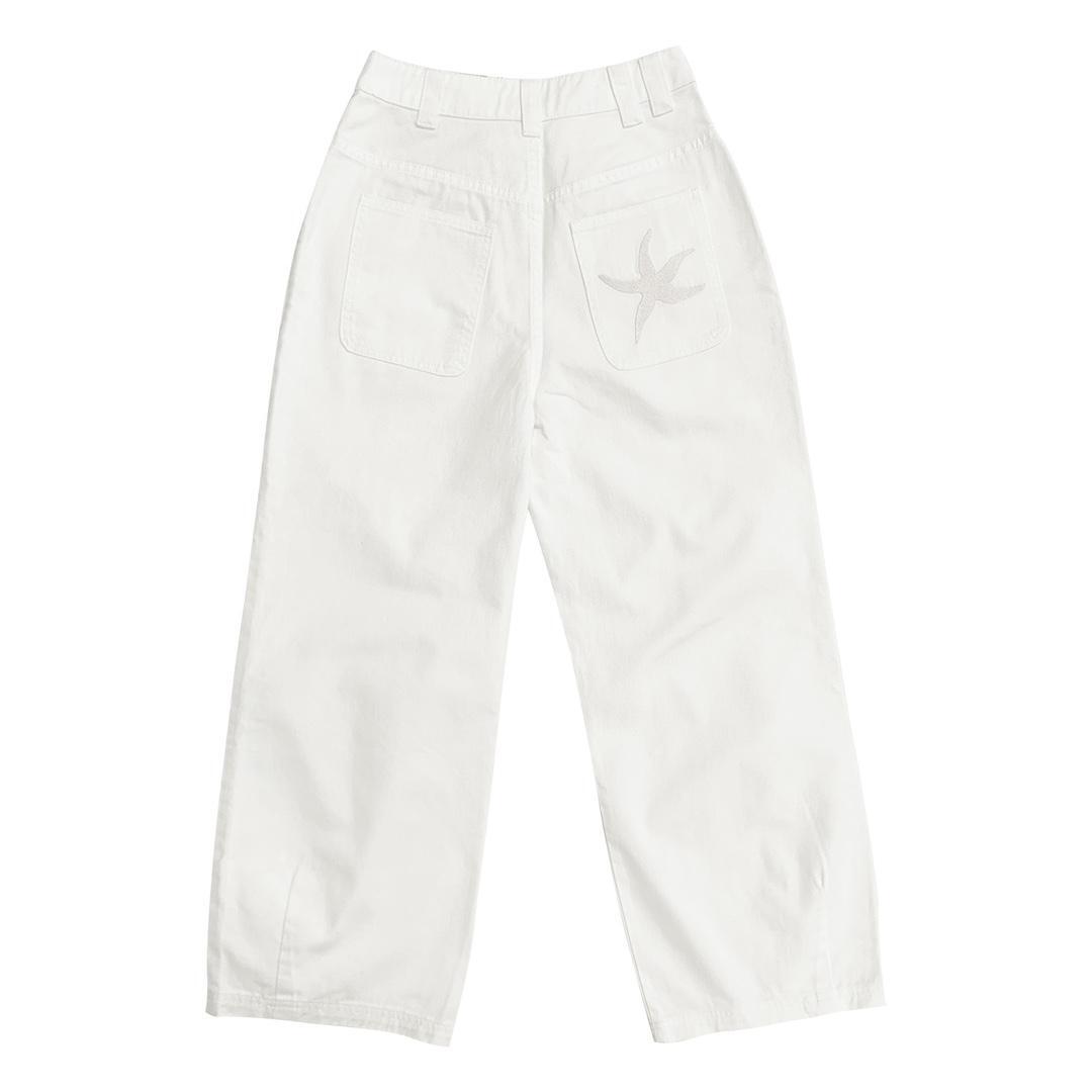 TCM starfish chino pants white minimalist unisex