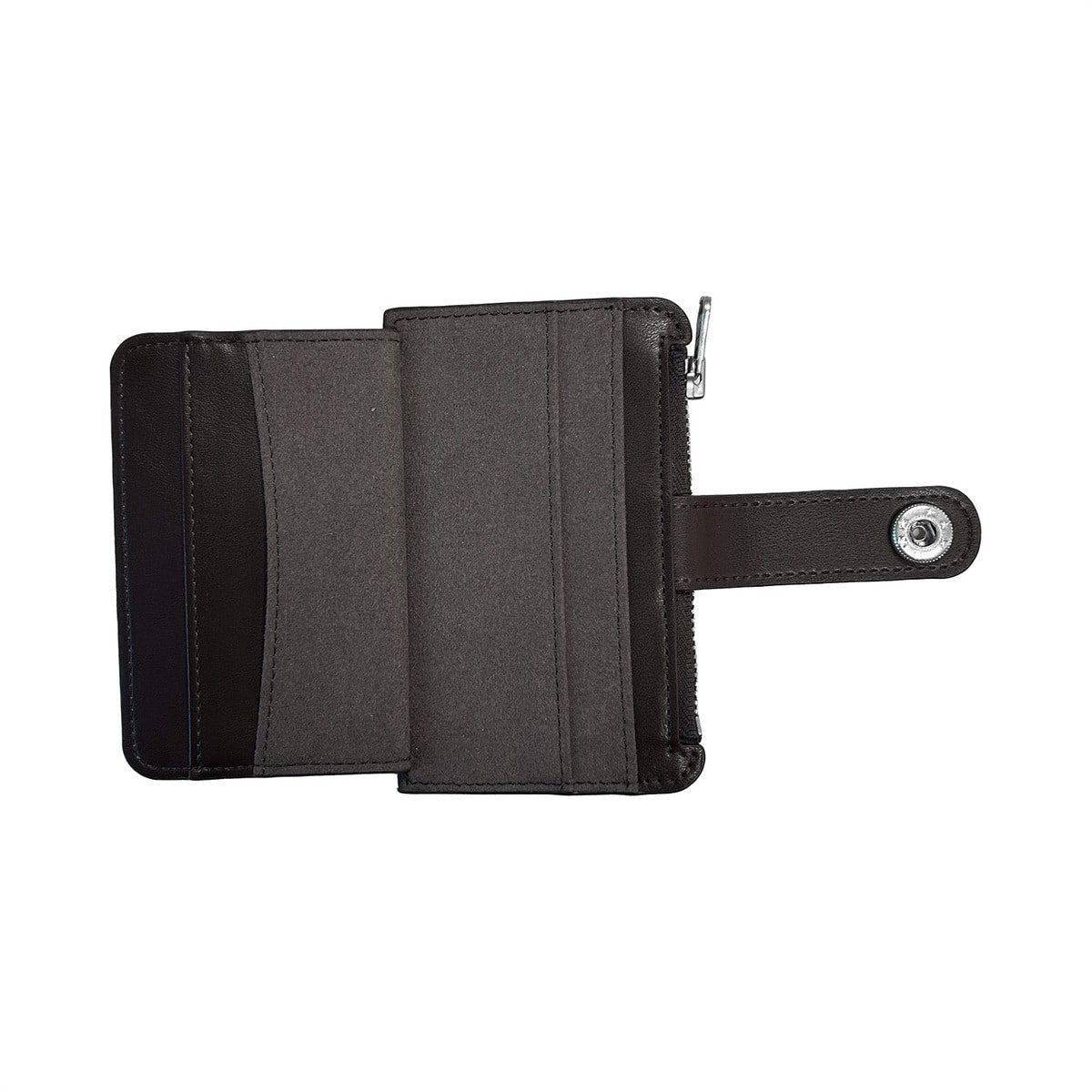 TCM suade buckle card wallet (brown)