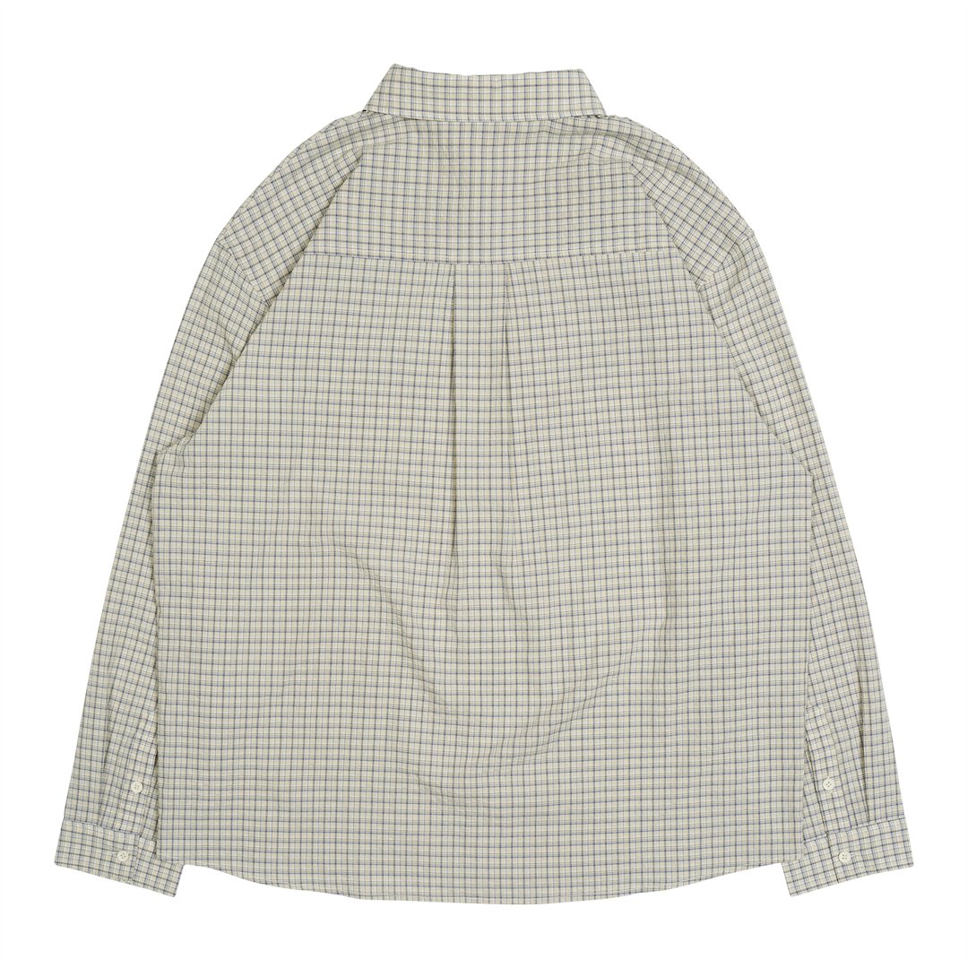 TCM mini logo check shirts (beige)
