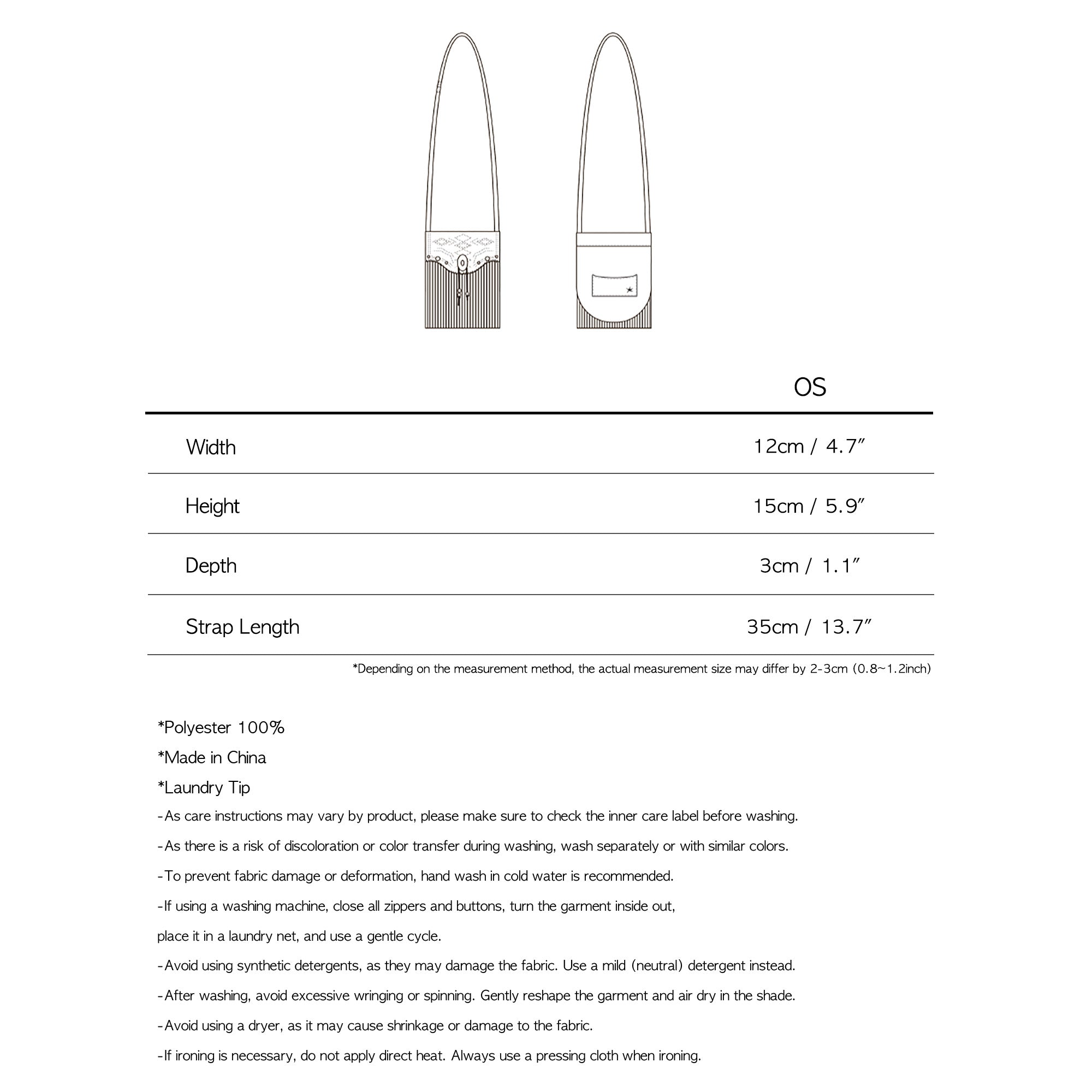 TCM fringe mini bag (black)