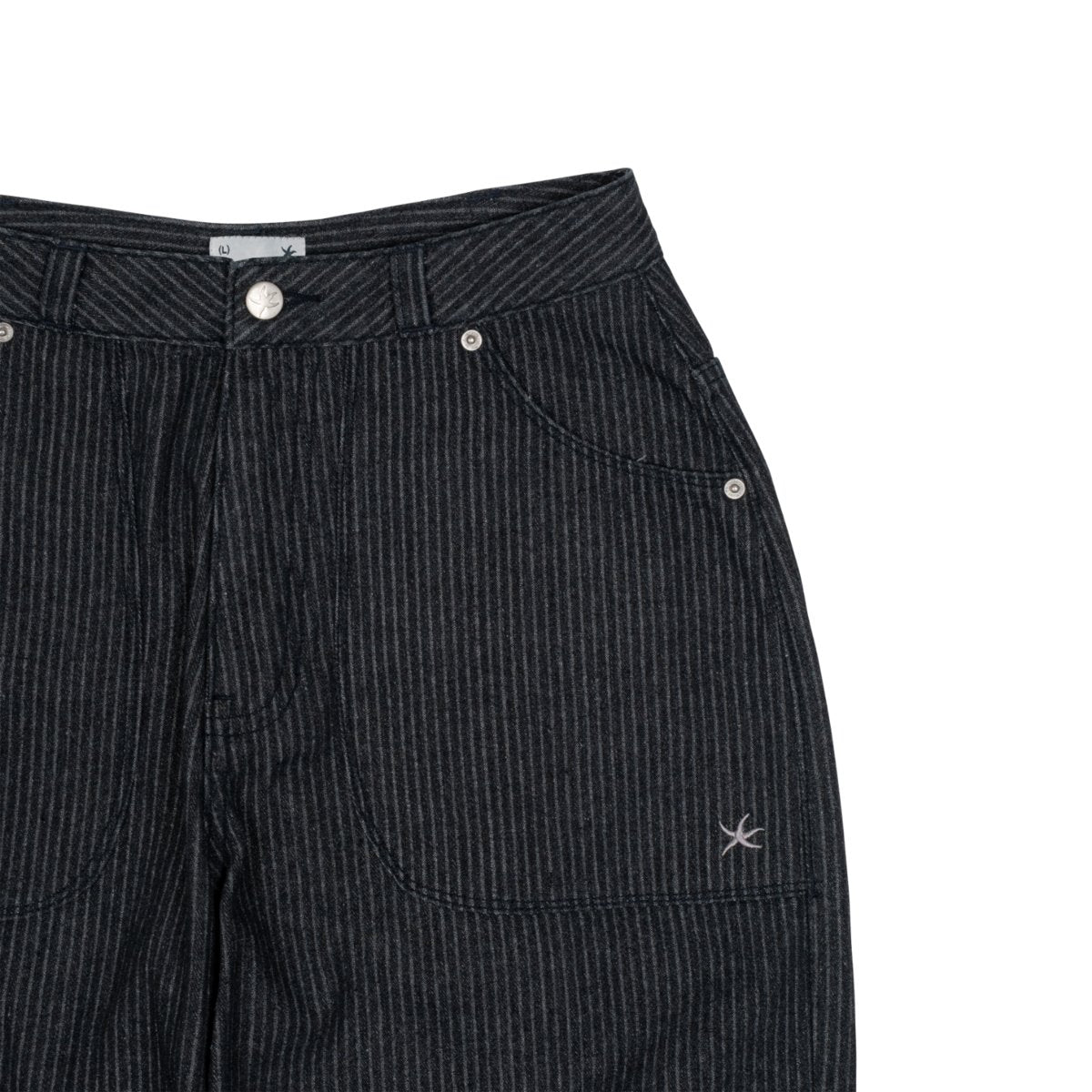 TCM starfish pin stripe pants (black)