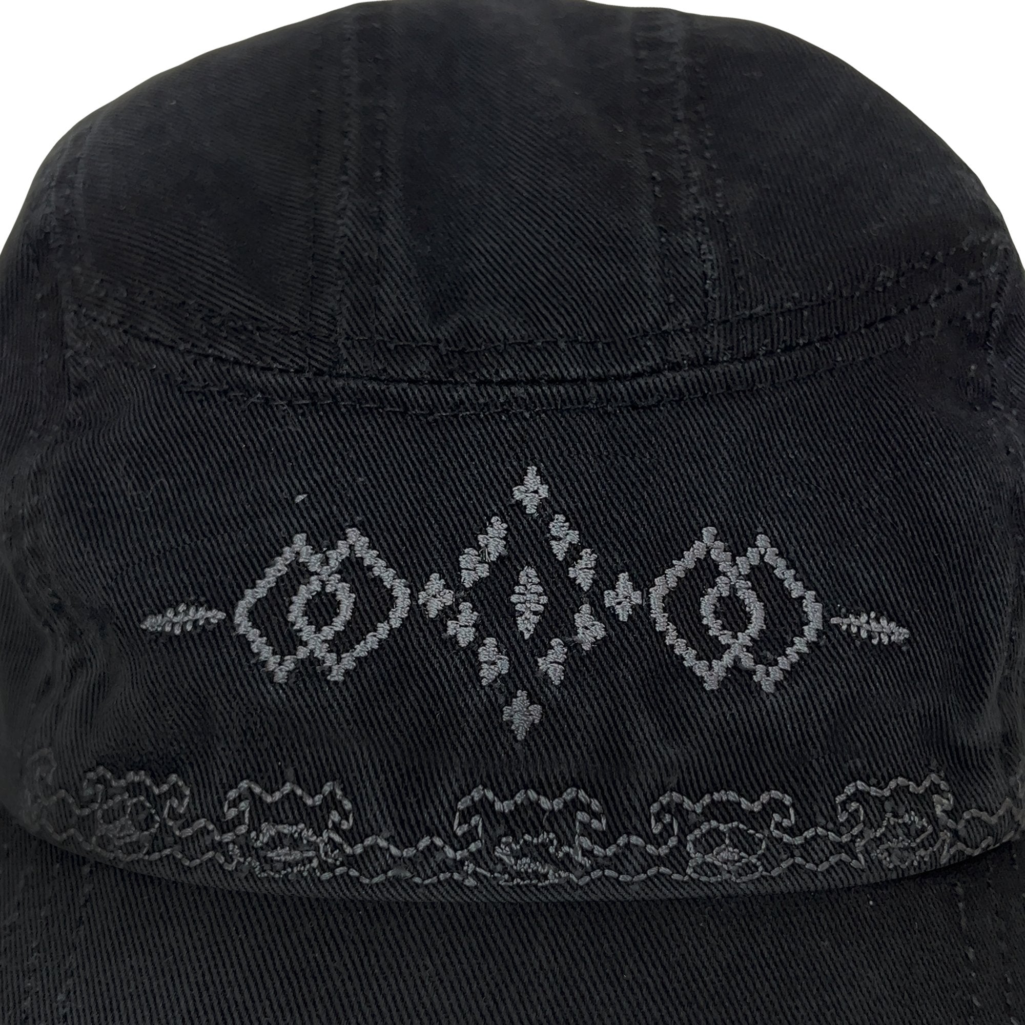 TCM ethnic 3 panel cap (black)