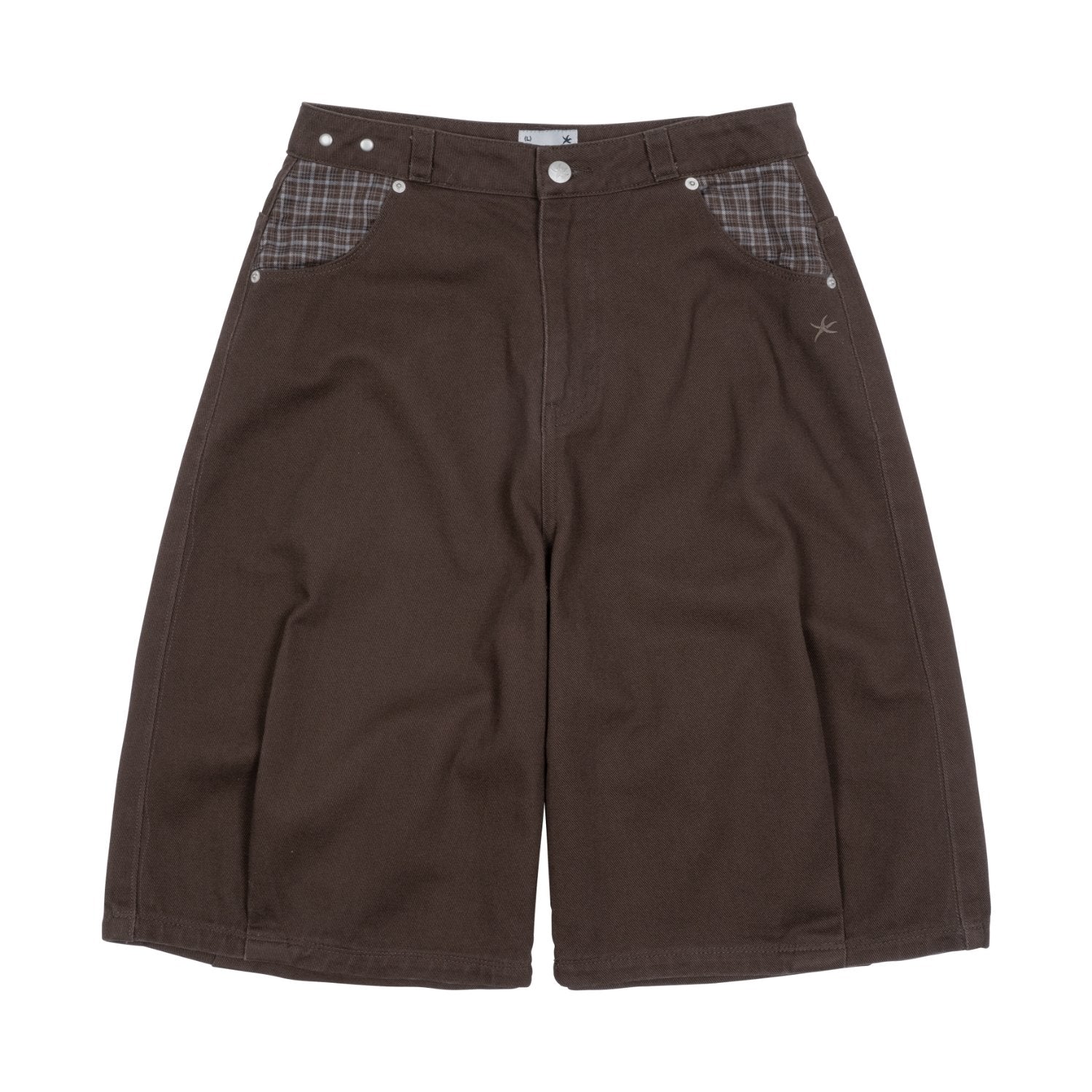 TCM check pocket half pants (brown)