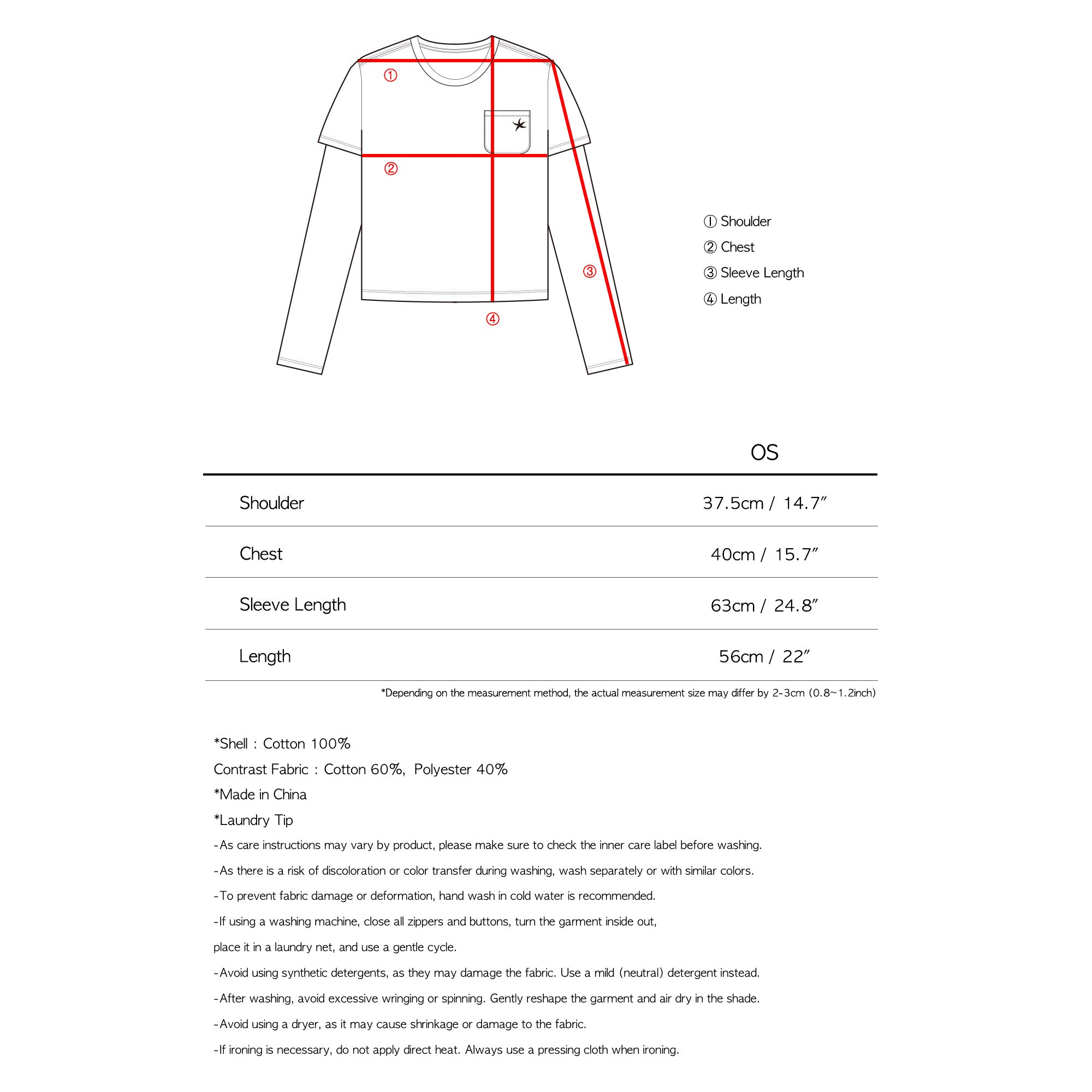 TCM stripe layered long sleeve (charcoal)