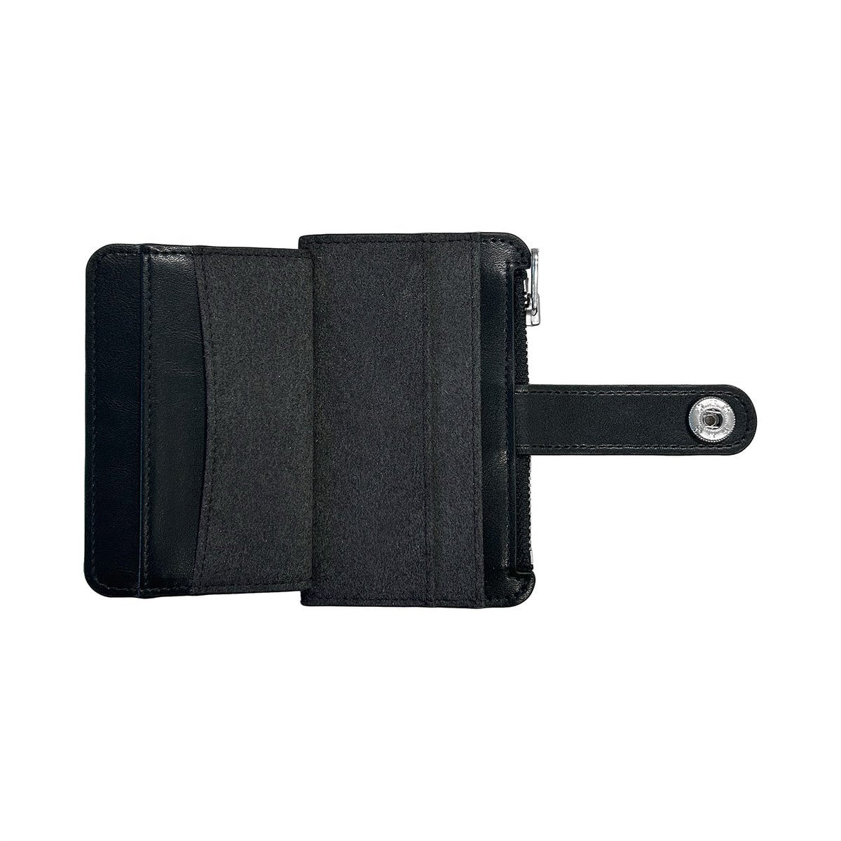 TCM suade buckle card wallet (black)