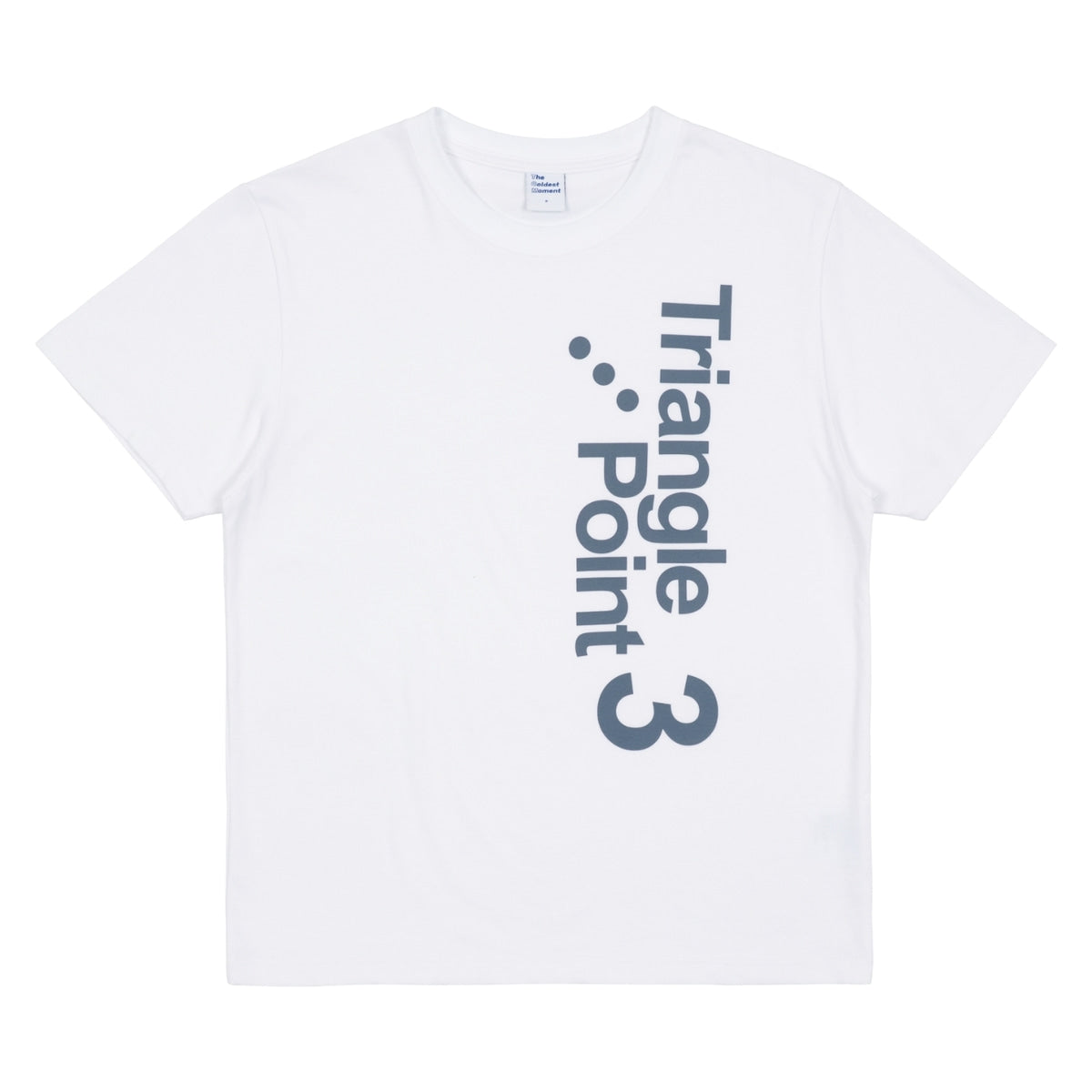 TCM triangle T white cotton t-shirt minimalist ...