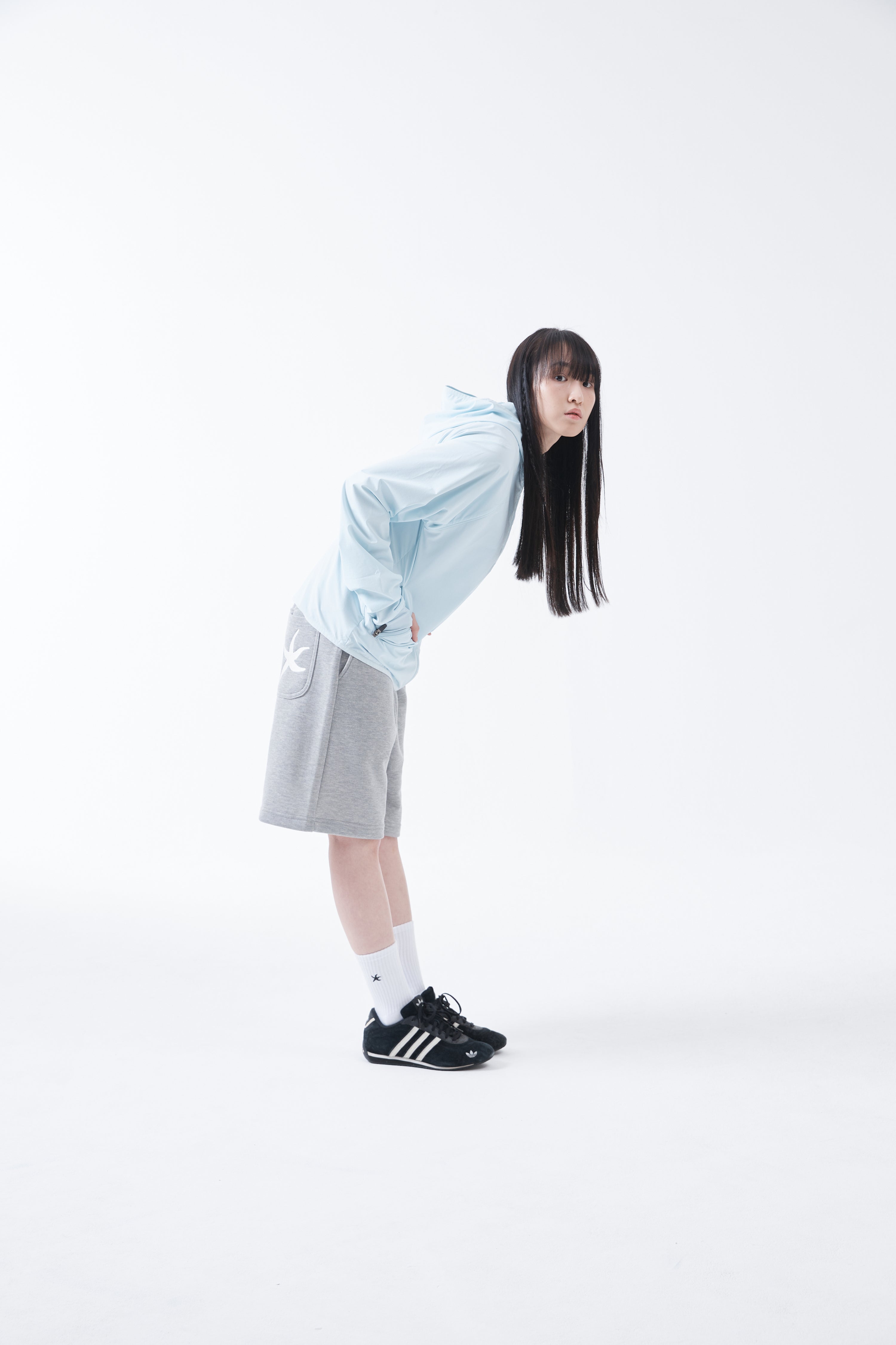 TCM starfish light hooded zip-up (sky blue)